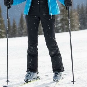 Descente Women 12 Black Ski Snowboard Pants Waterproof Insulated Zip Leg Winter